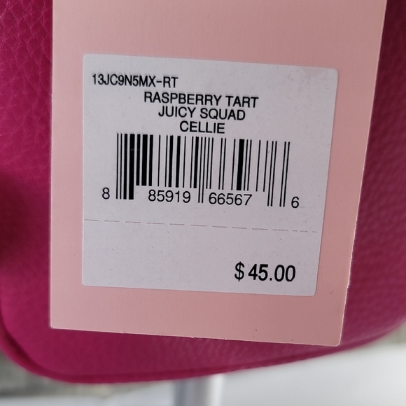 Juicy Couture Vibrant Pink Crossbody Cell Phone  Bag with Gold Accents NWT - Picture 3 of 13